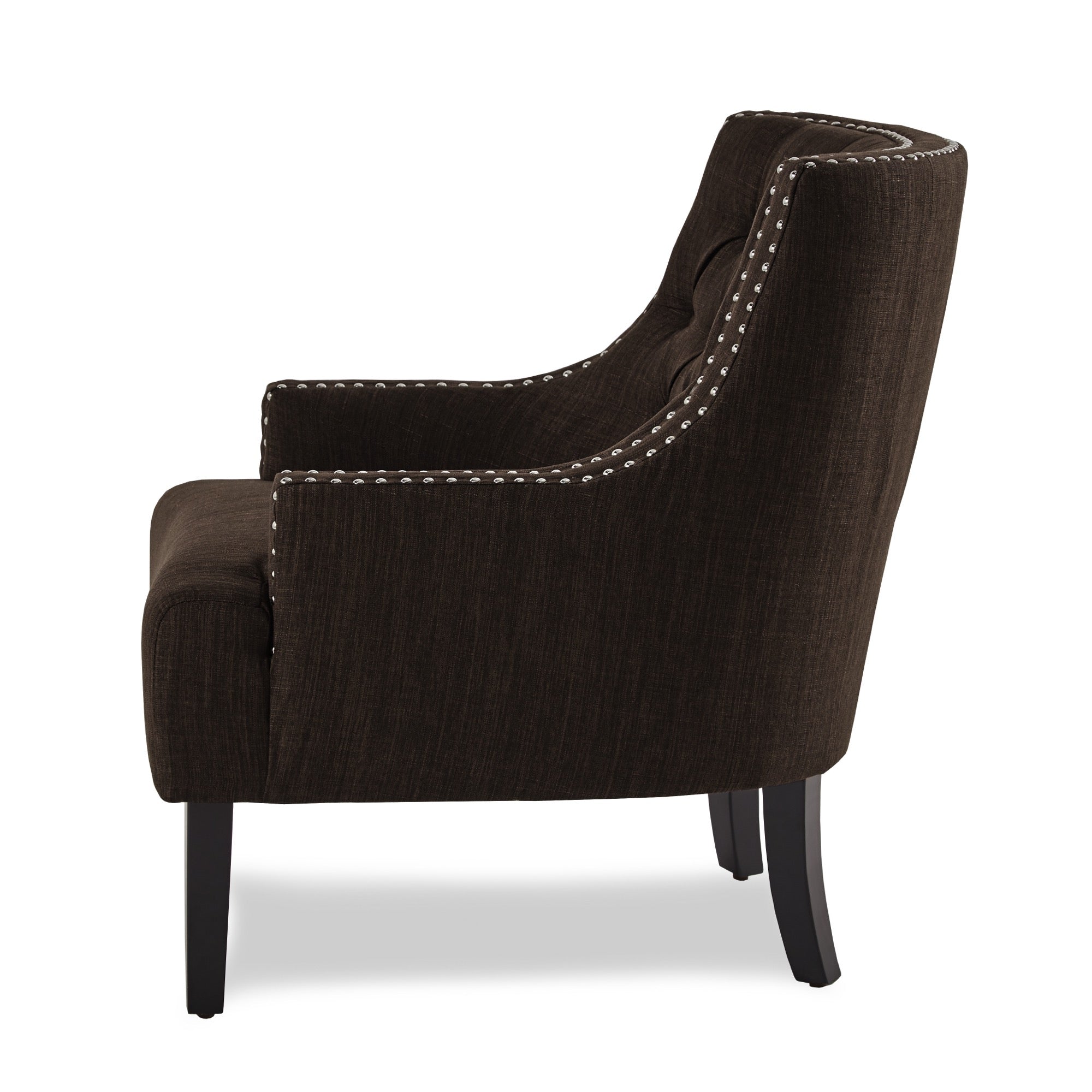 Chocolate Nailhead Accent Chair