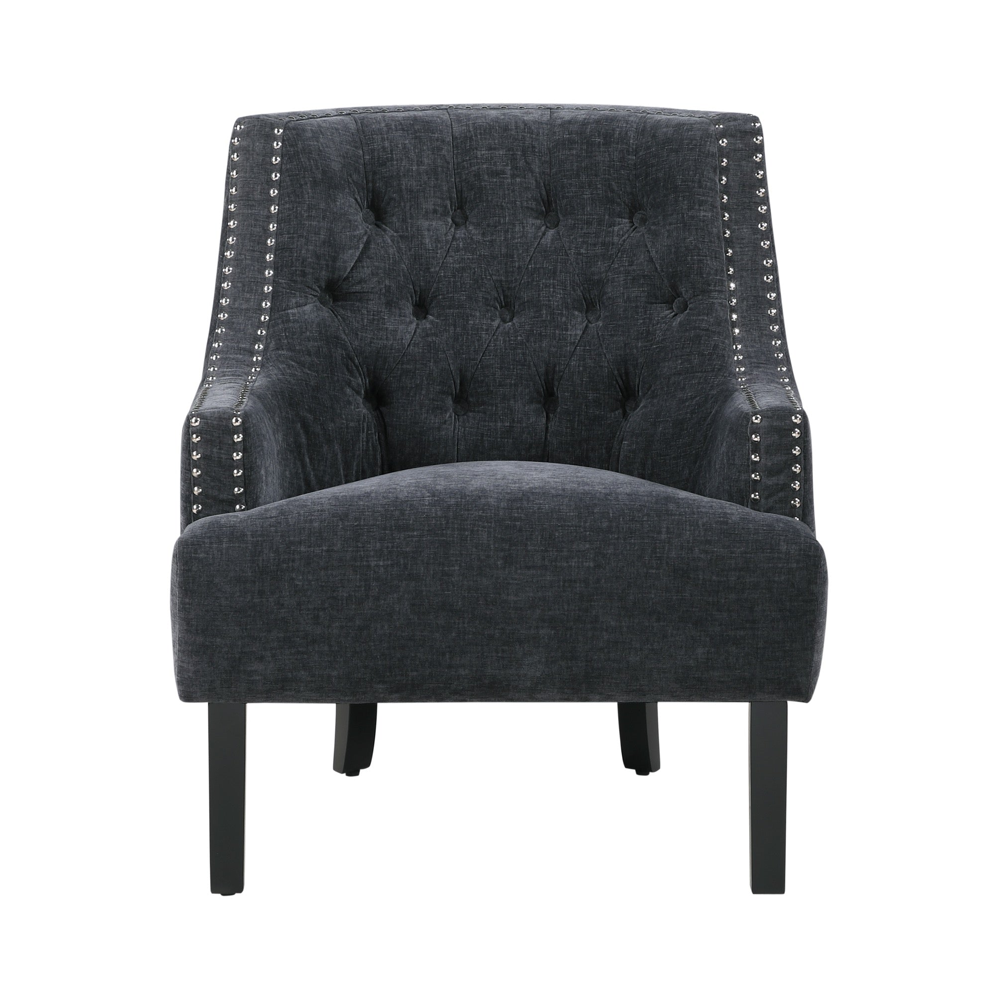 Black Nailhead Accent Chair - Adams Furniture