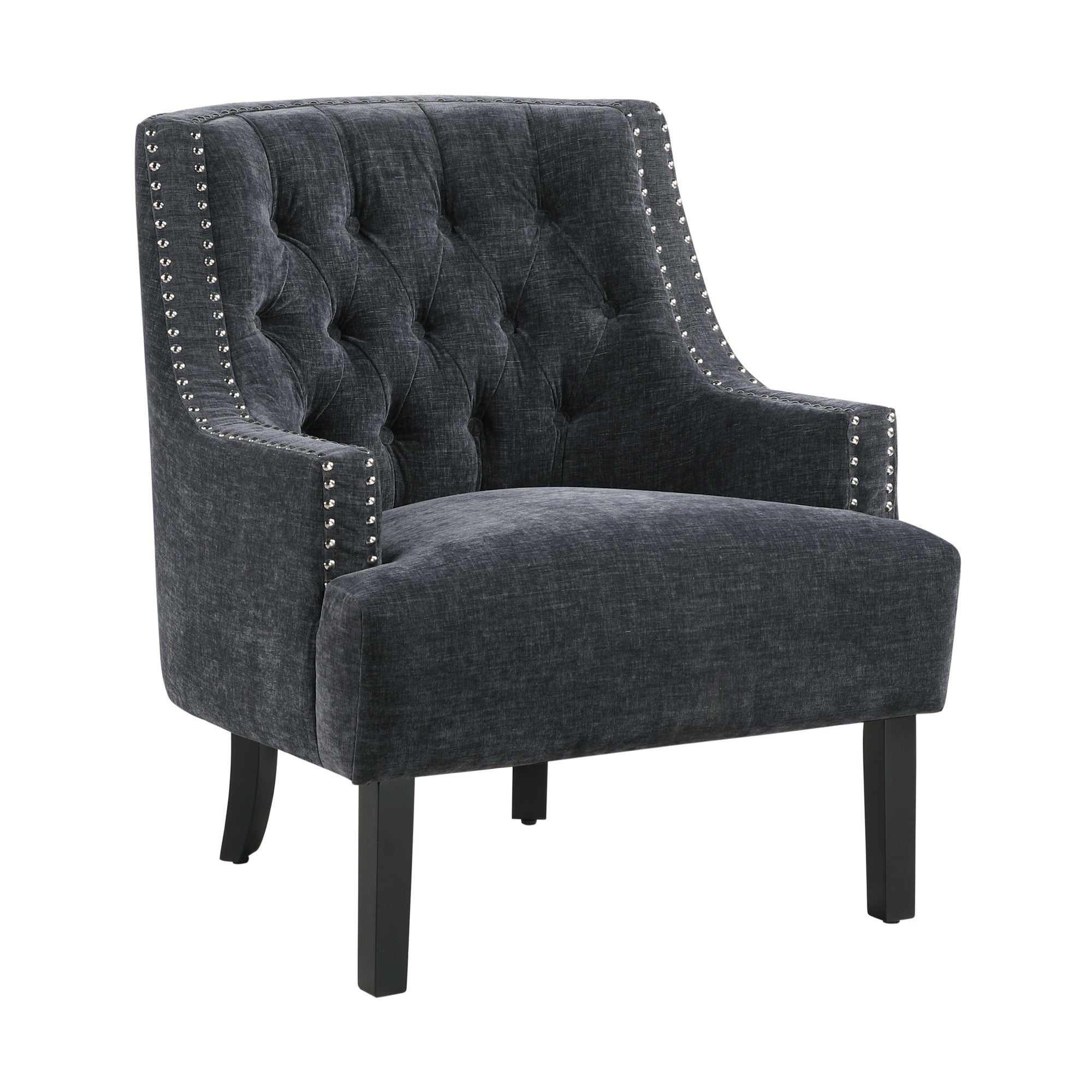 Black Nailhead Accent Chair