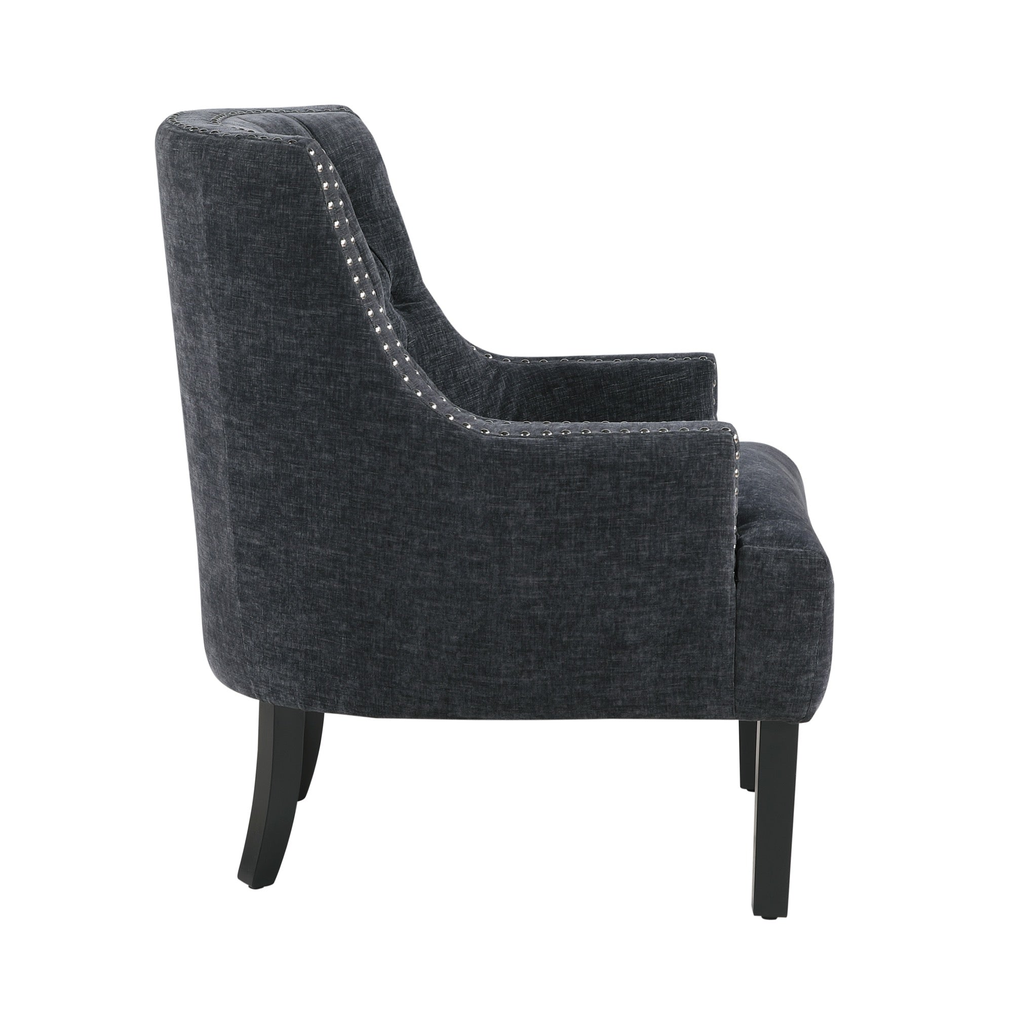 Black Nailhead Accent Chair - Adams Furniture