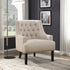 Beige Nailhead Accent Chair