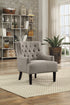 Taupe Nailhead Accent Chair