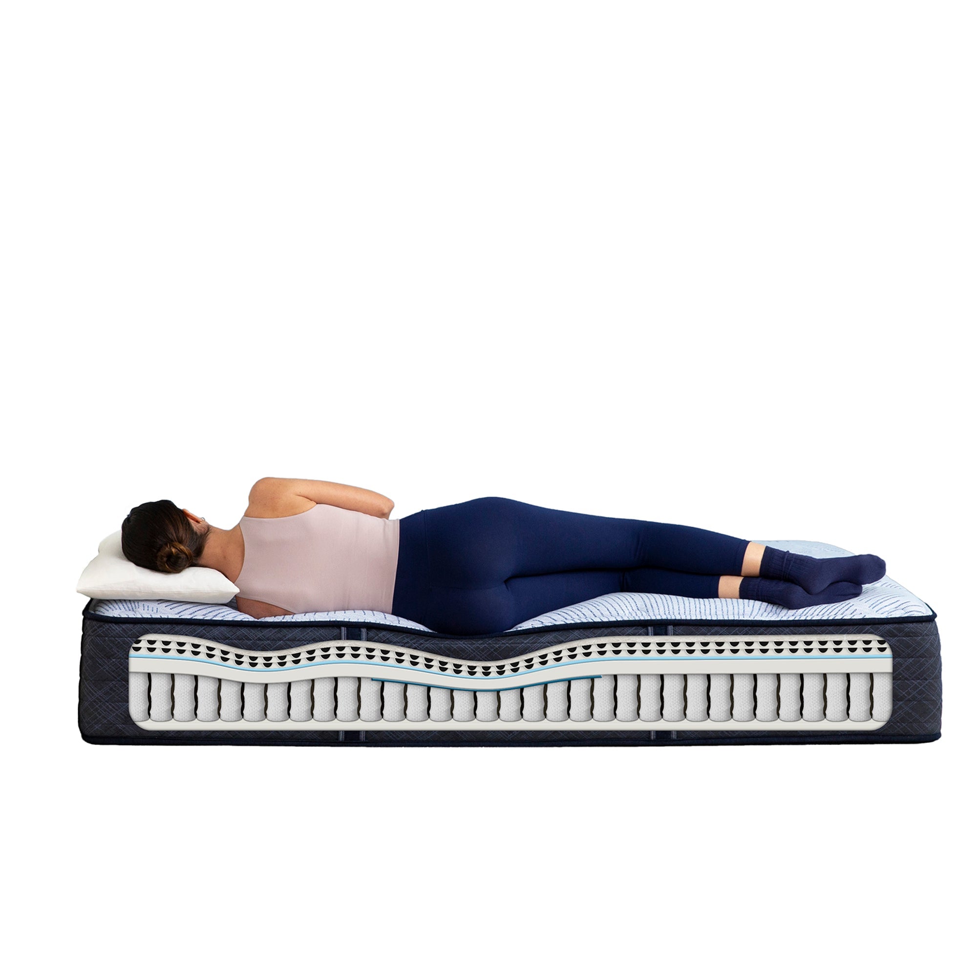 Serta Perfect Sleeper Blue Lagoon Plush Queen Mattress - Adams Furniture