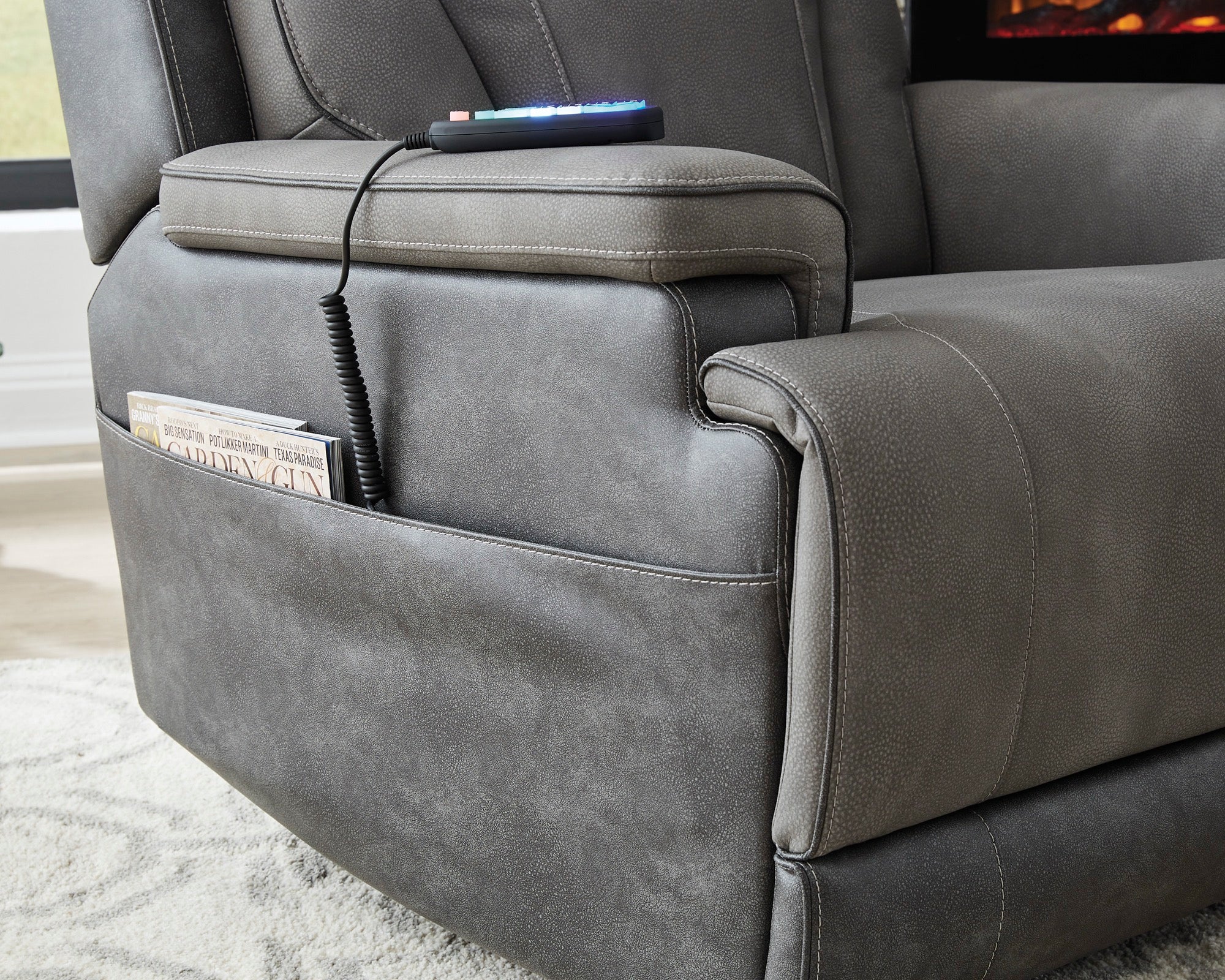 Slate Power Lift Recliner - Adams Furniture