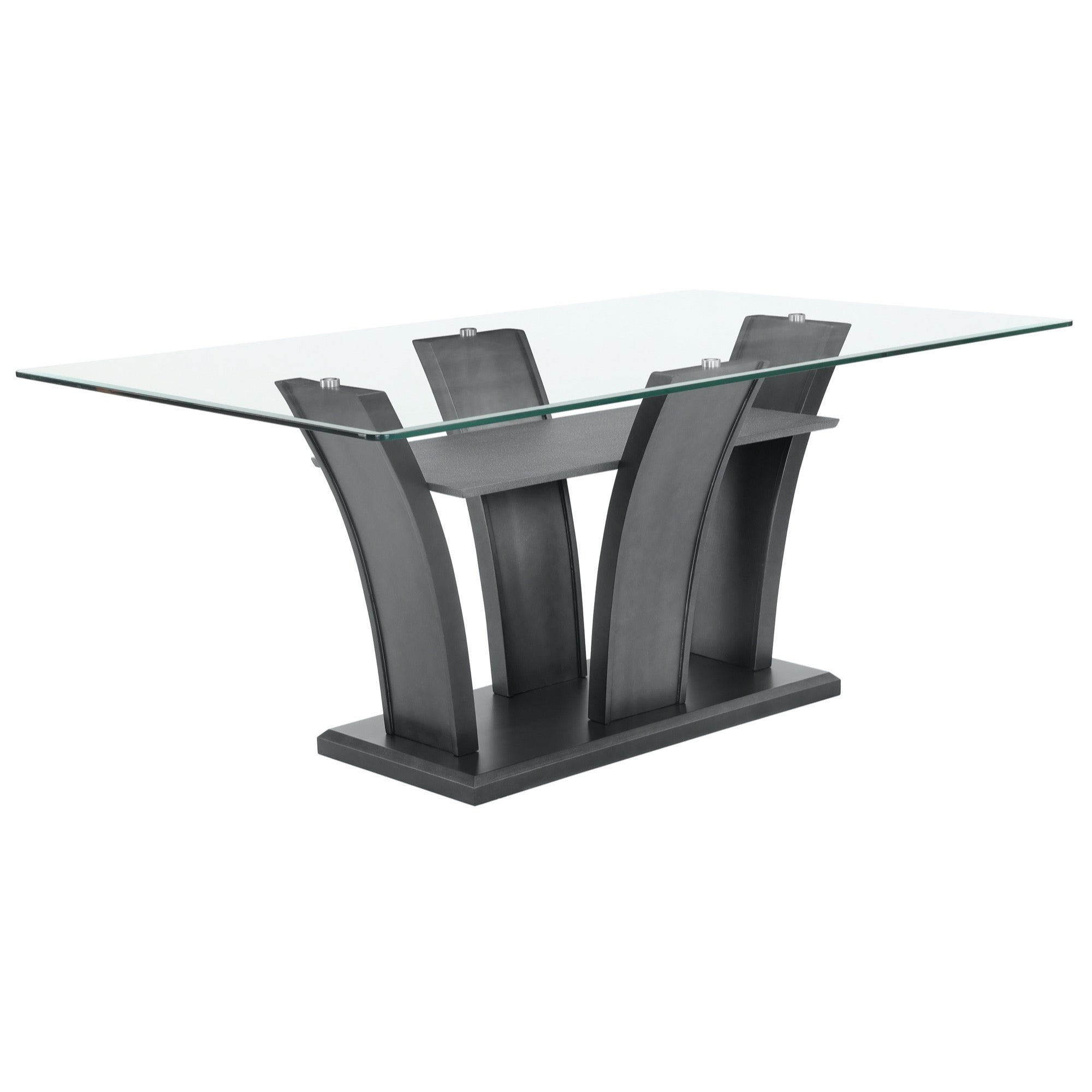 Amelia Glass Top Dining Table - Adams Furniture