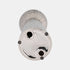 Ceramic 14" Bead Candle Holder, Silver