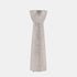 Ceramic 14" Bead Candle Holder, Silver