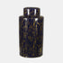 Ceramic 16" Jar, Blue/Gold