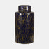 Ceramic 16" Jar, Blue/Gold