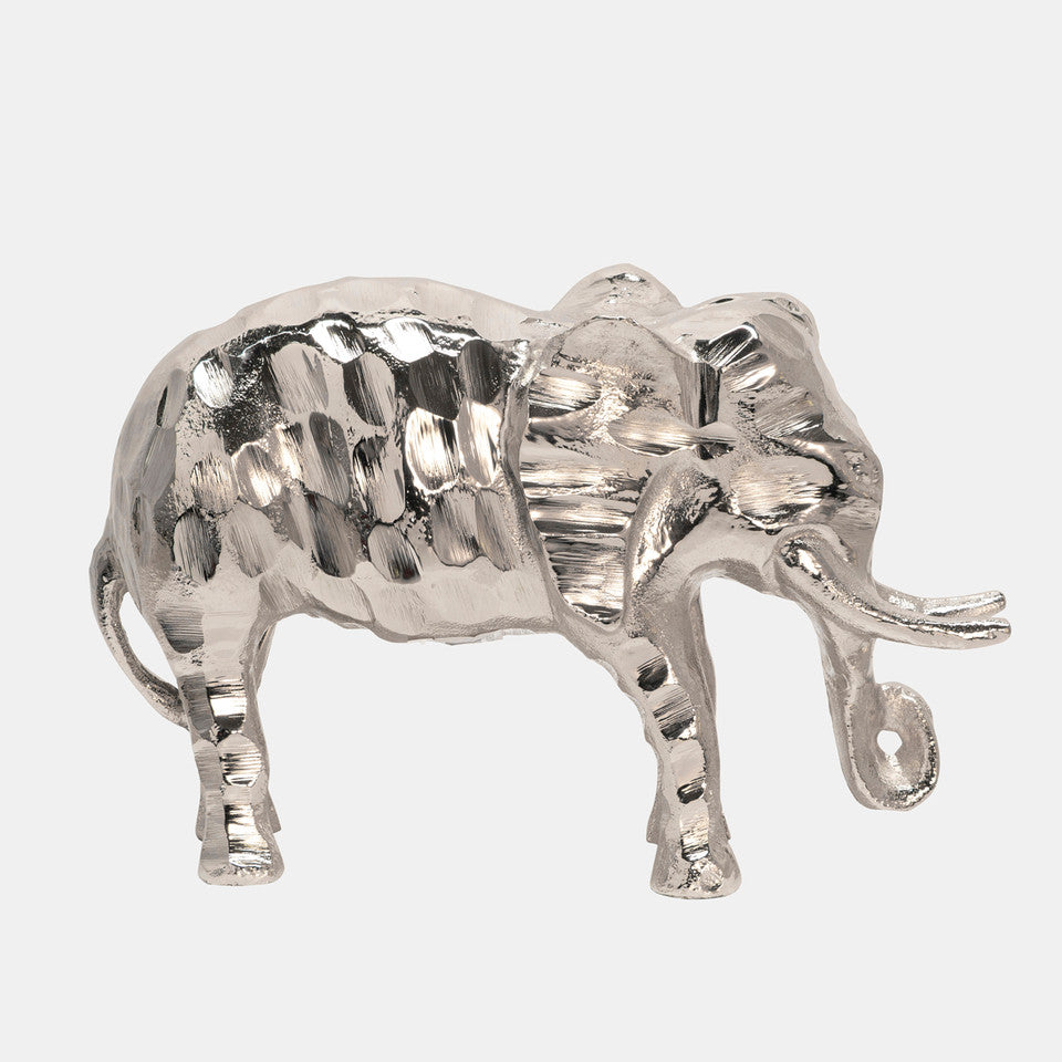 Metal 11" Elephant, Silver