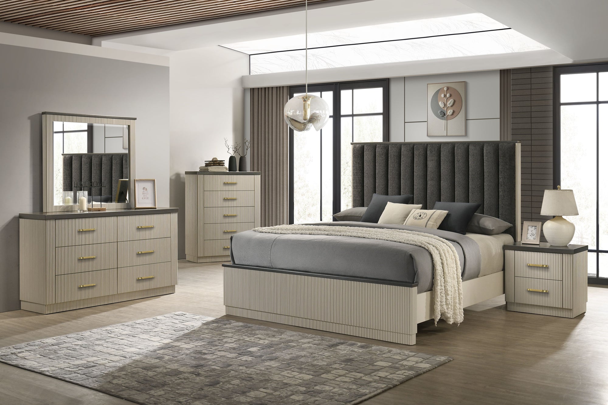 Victoria King 3 Piece Bedroom Set - Adams Furniture