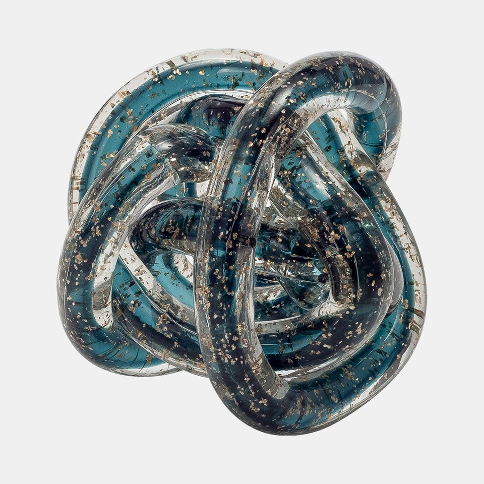4" Blue Glass Knot - Adams Furniture