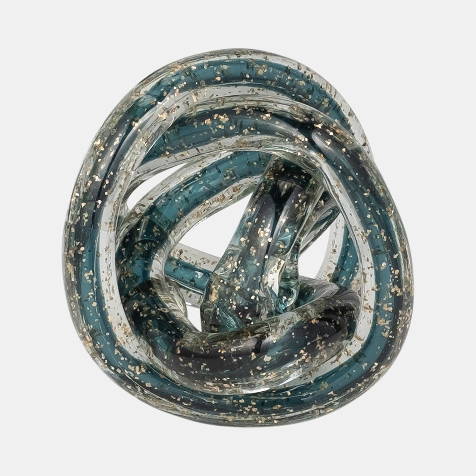 4" Blue Glass Knot - Adams Furniture