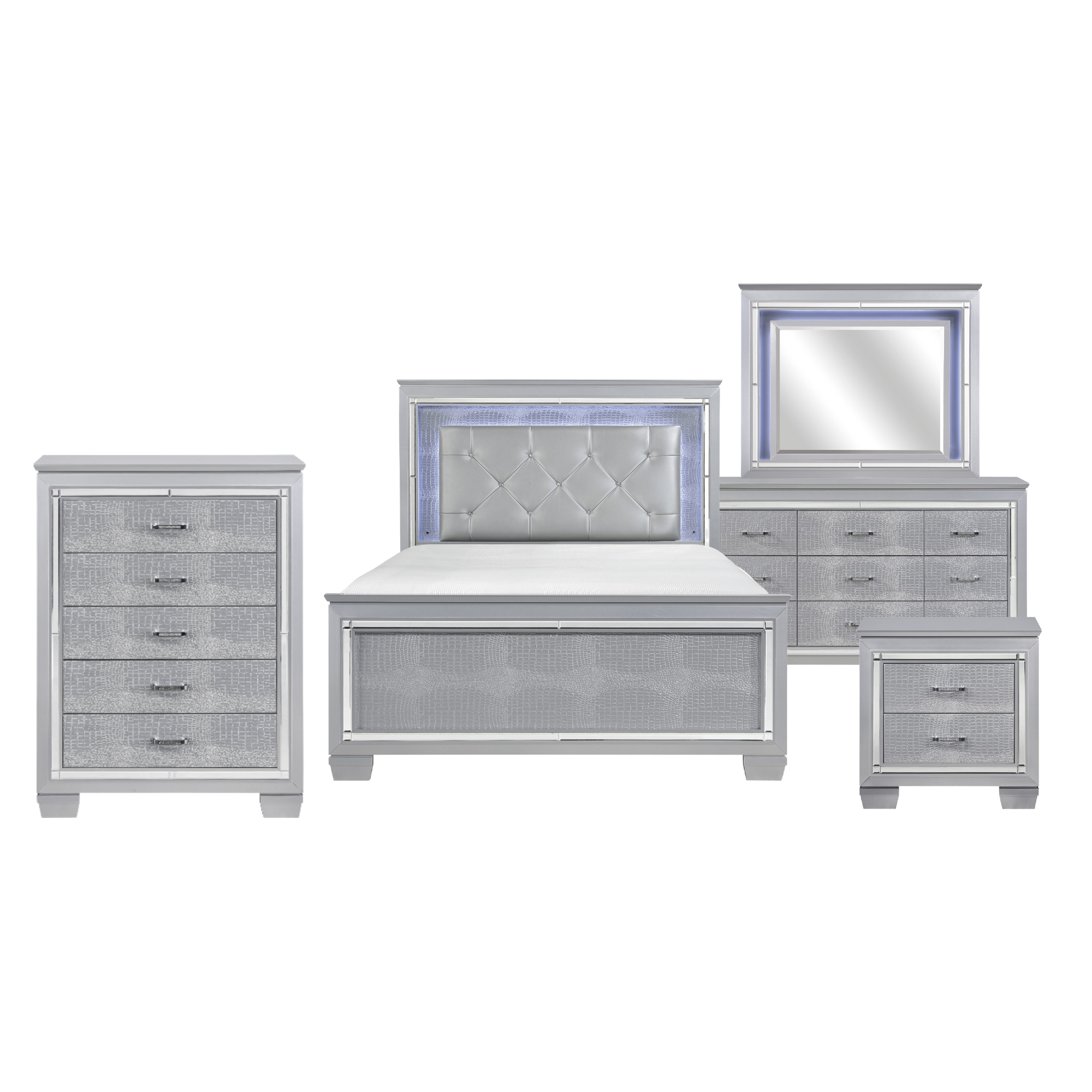 Skylar King 5 Piece Bedroom Set - Adams Furniture
