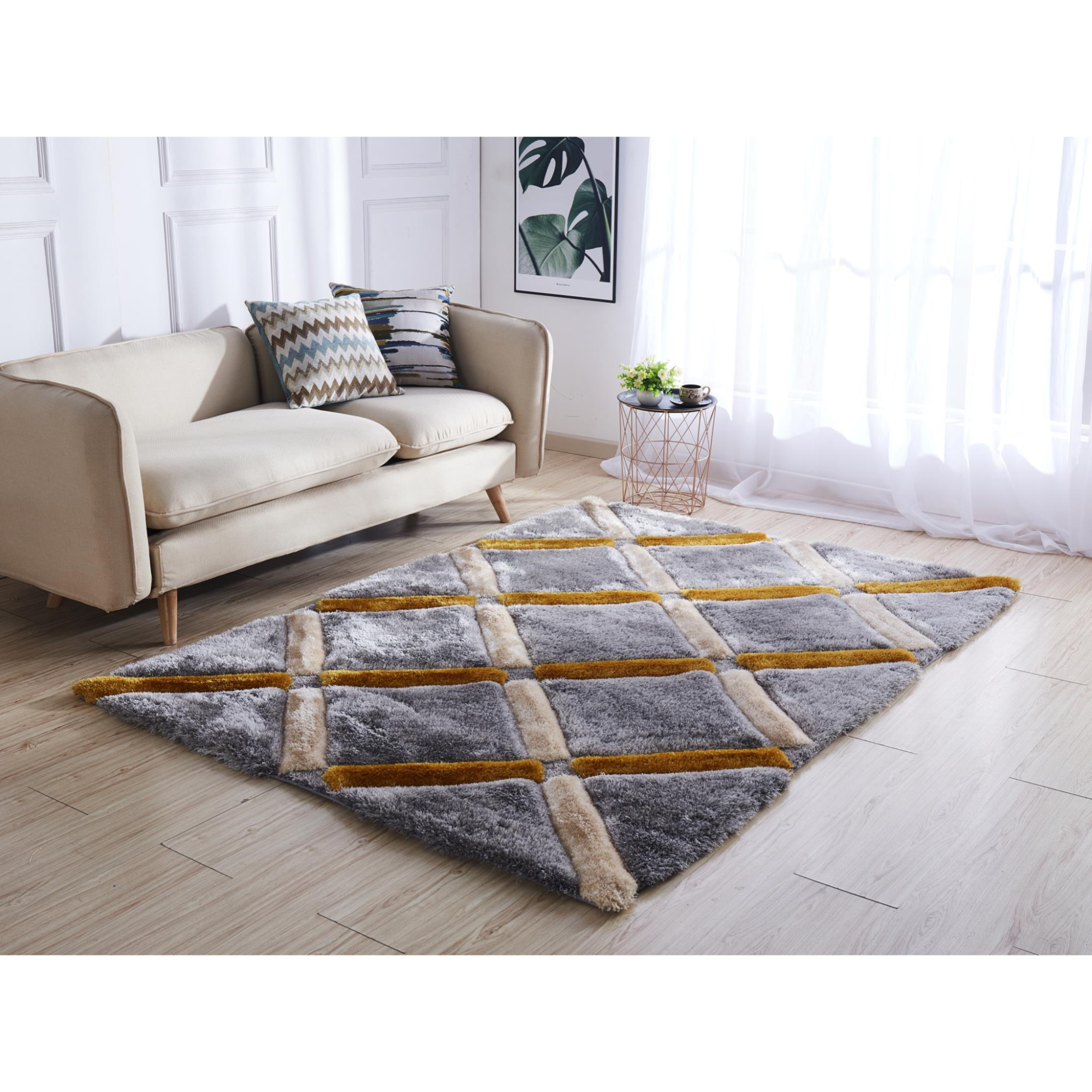 Mateos Shag 8X10 Area Rug - Adams Furniture