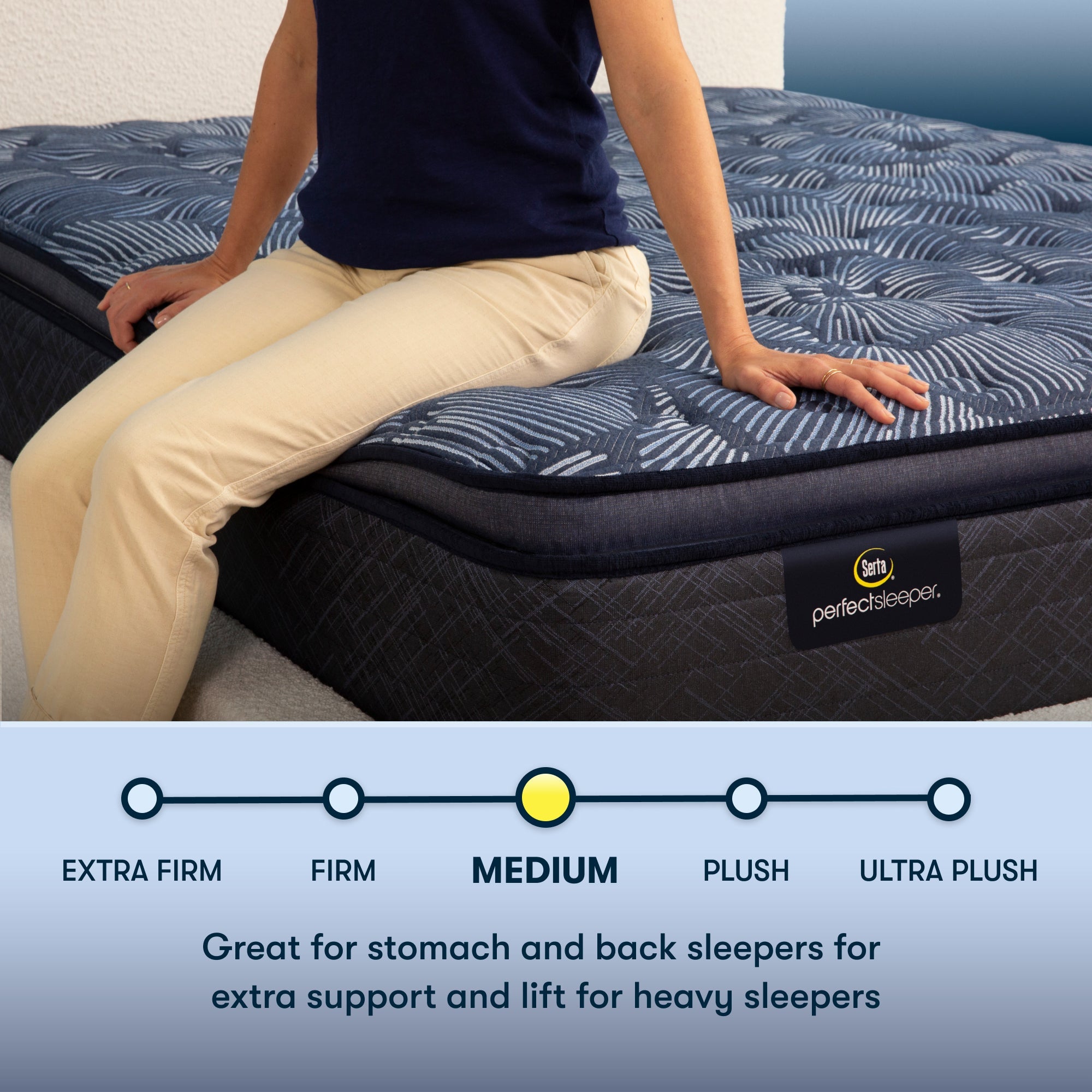 Serta Perfect Sleeper Cobalt Calm Medium Pillow Top King Mattress - Adams Furniture