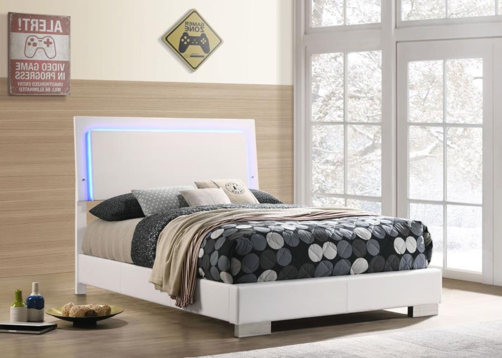 Felicity Full Bed w/ LED Light - Adams Furniture