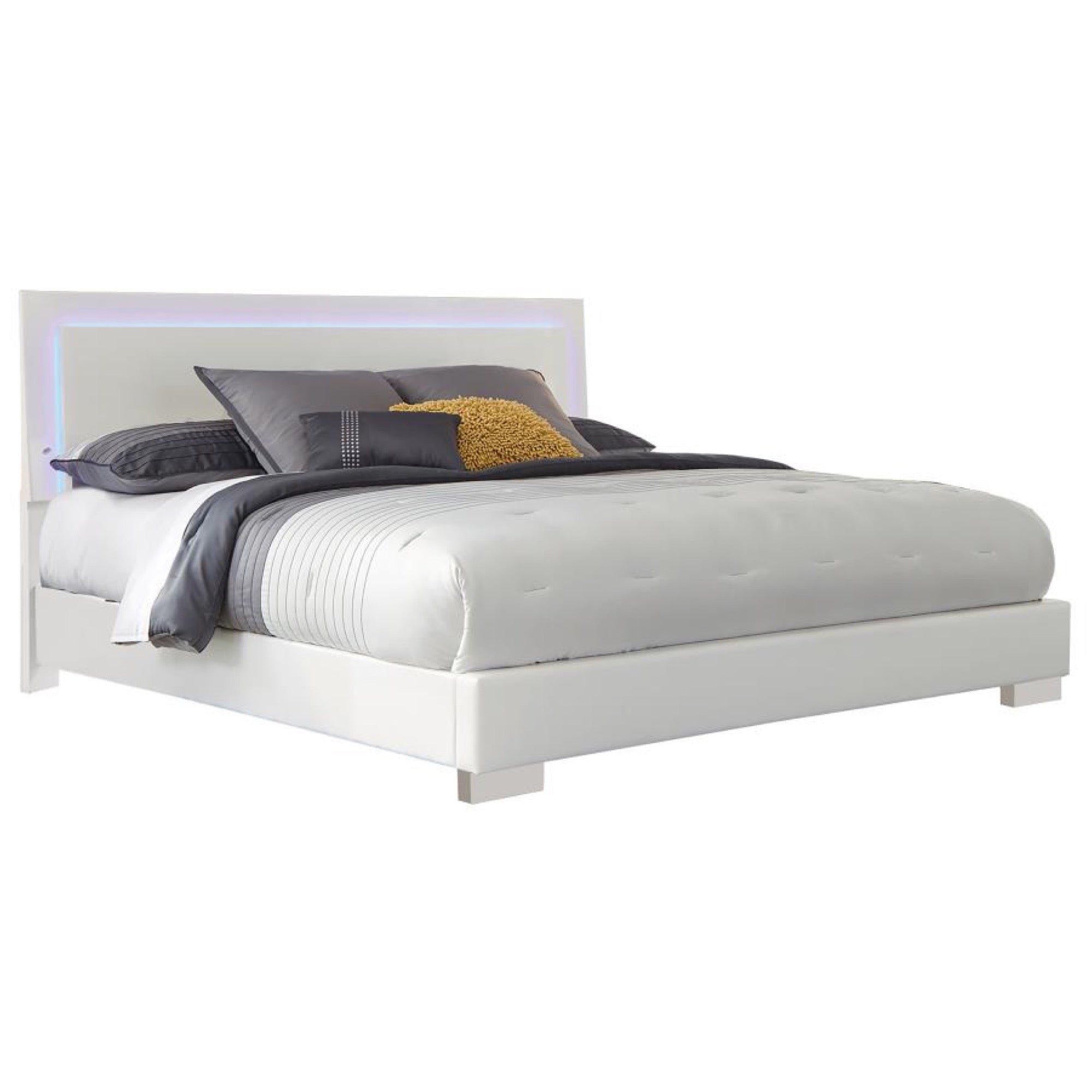 Felicity King Bed w/ LED Light - Adams Furniture