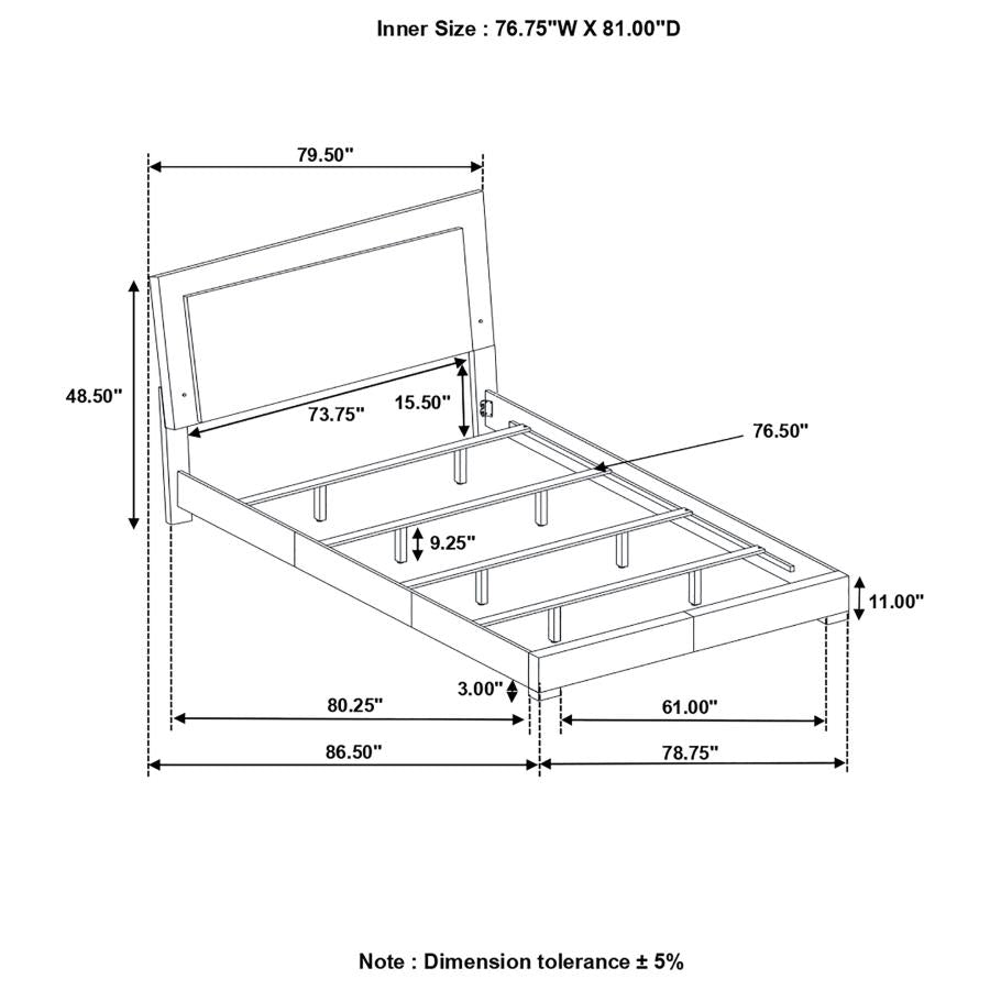 Felicity King Bed w/ LED Light - Adams Furniture
