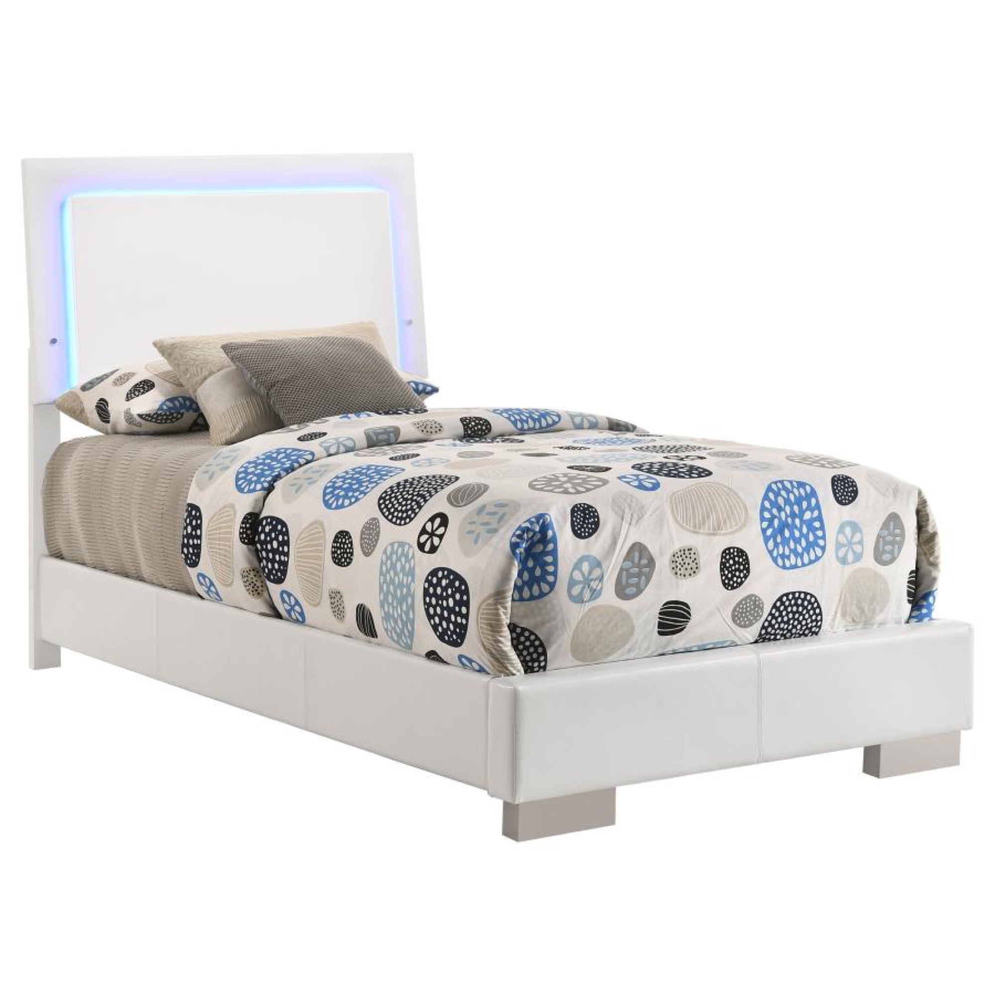 Felicity Twin Bed w/ LED Light - Adams Furniture