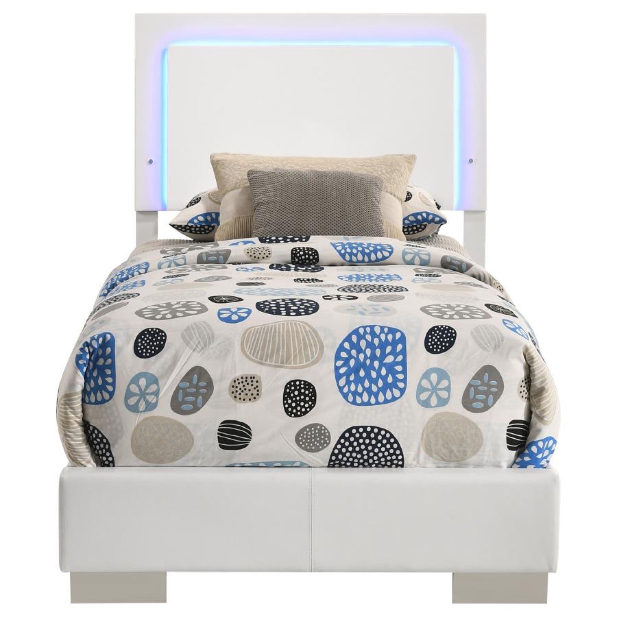 Felicity Twin 3 Piece Bedroom Set w/ LED Light - Adams Furniture