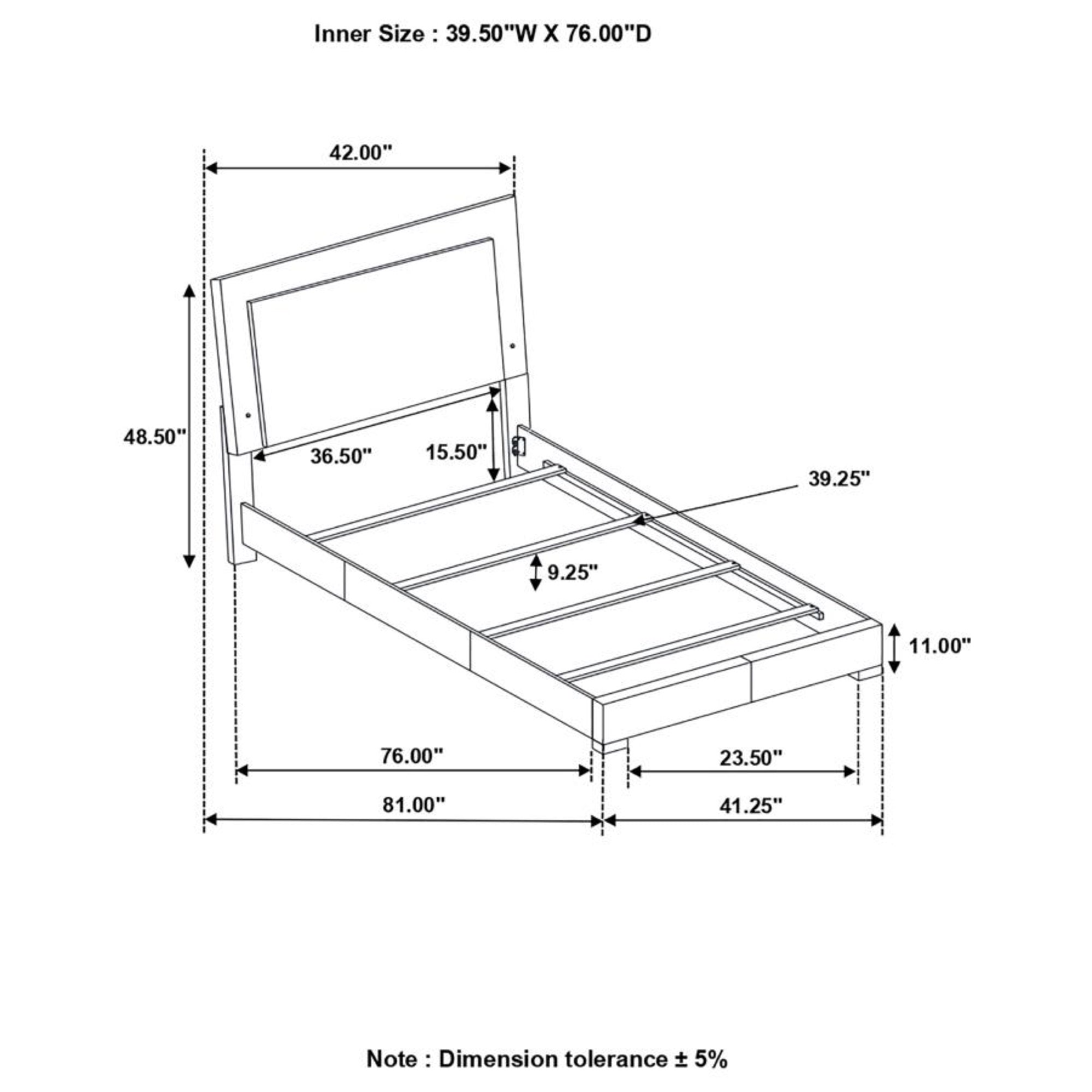 Felicity Twin Bed w/ LED Light