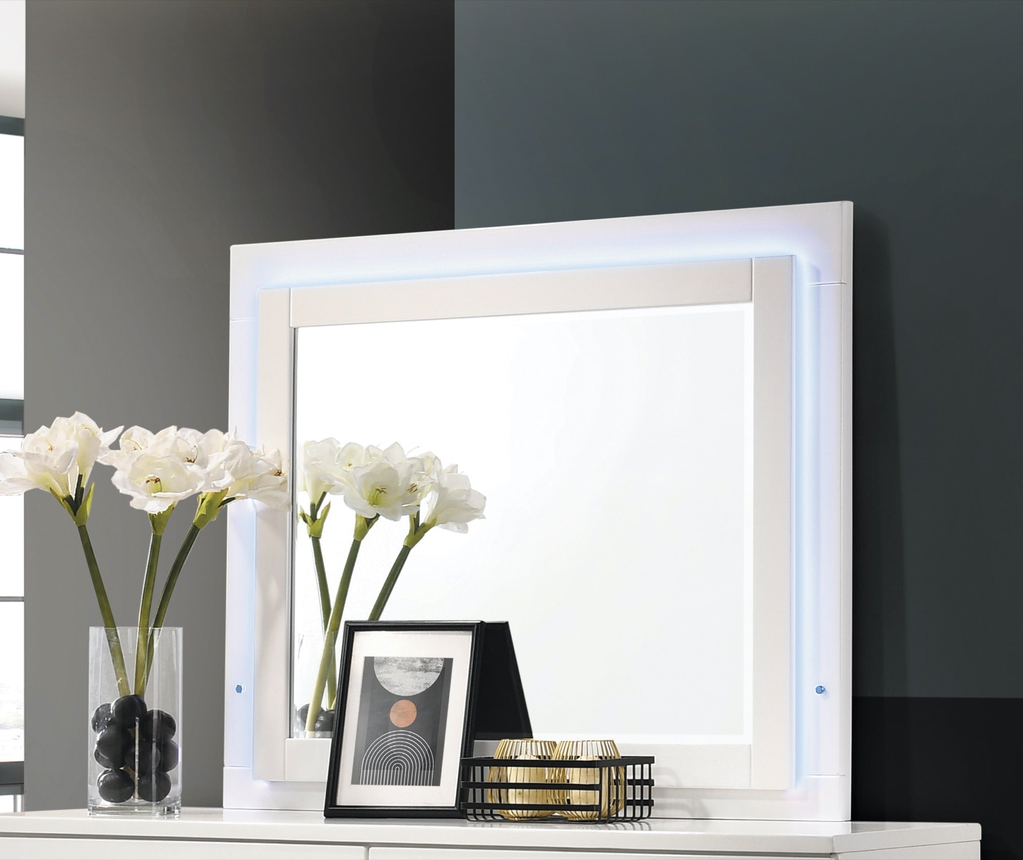 Felicity Dresser w/ LED Mirror - Adams Furniture