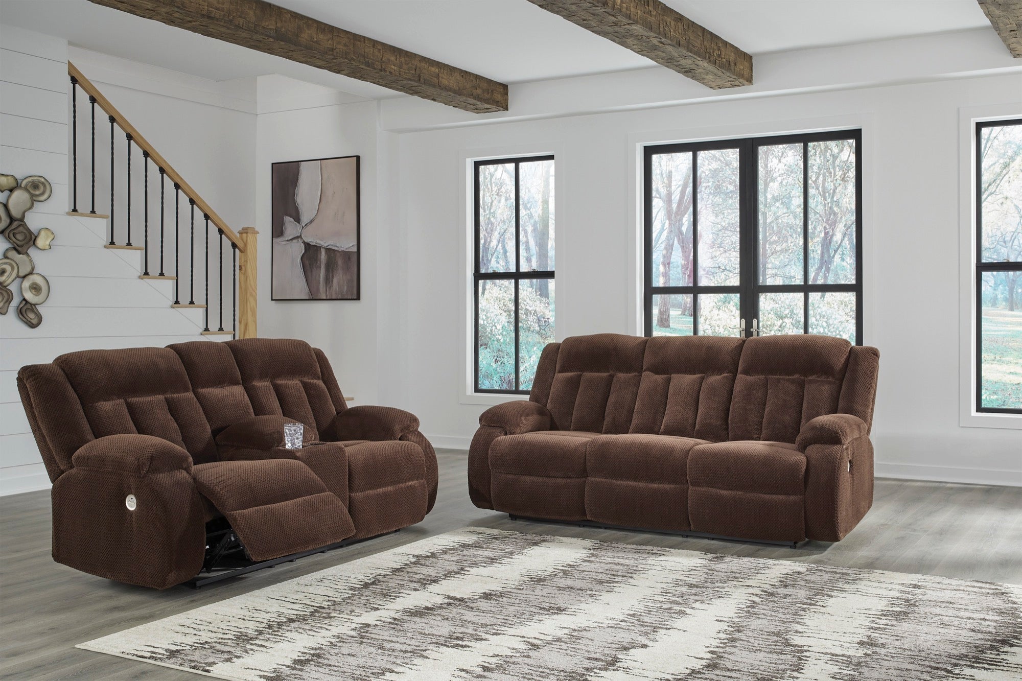 Oscar Power Reclining Living Room Set - Adams Furniture