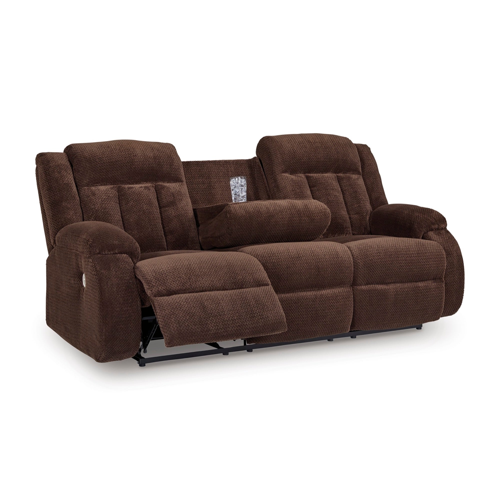 Oscar Power Reclining Sofa with Drop Down Table - Adams Furniture