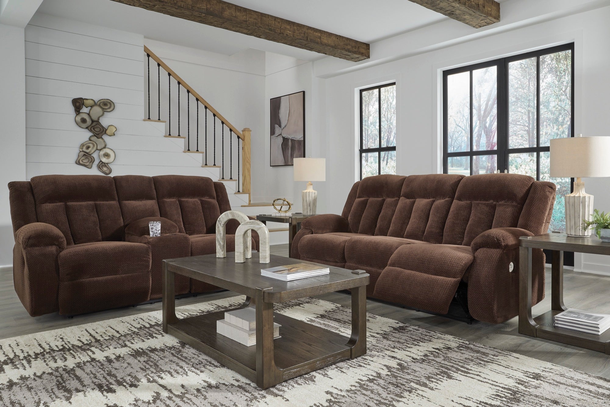 Oscar Power Reclining Living Room Set - Adams Furniture
