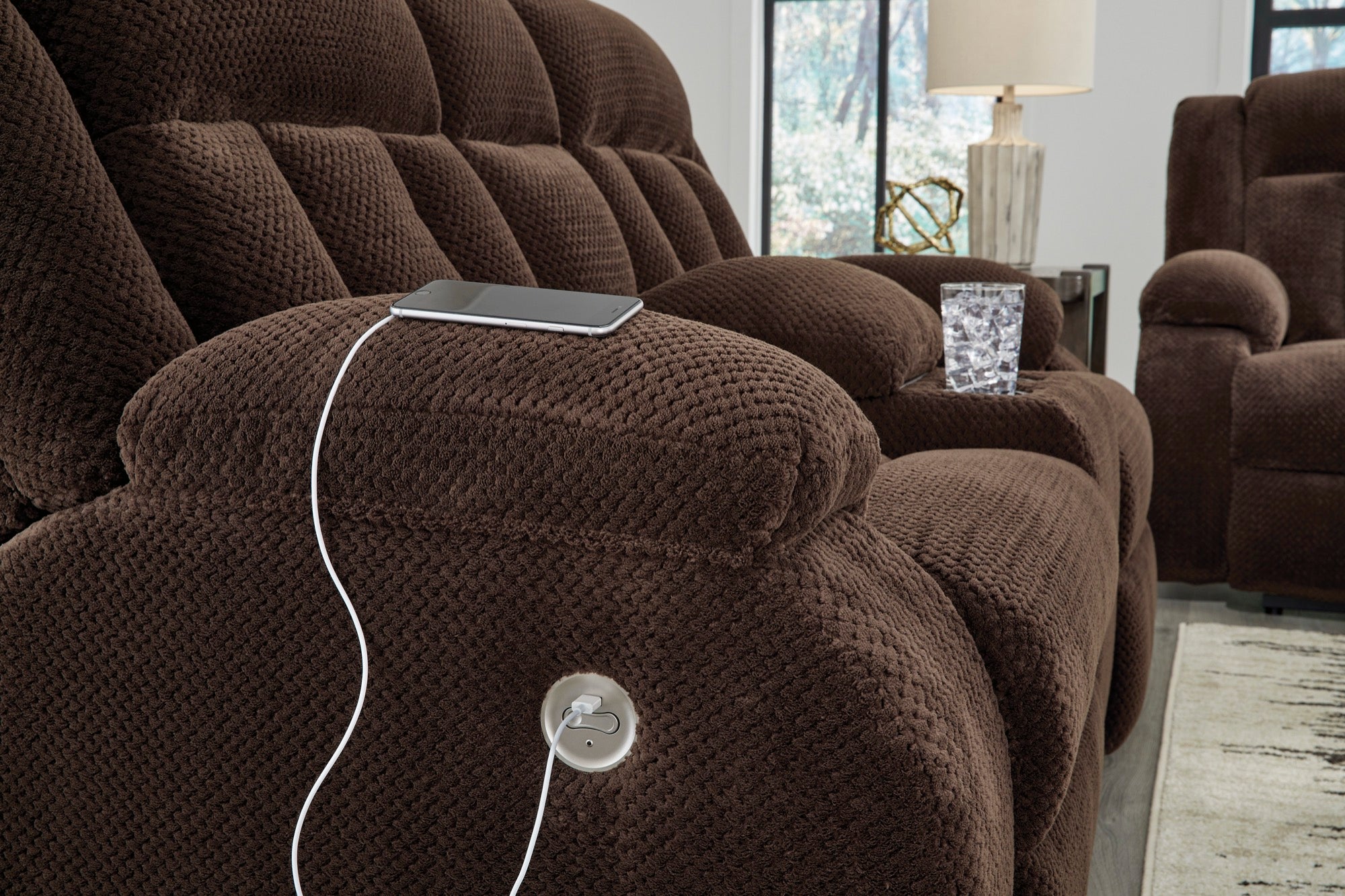 Oscar Power Reclining Living Room Set - Adams Furniture