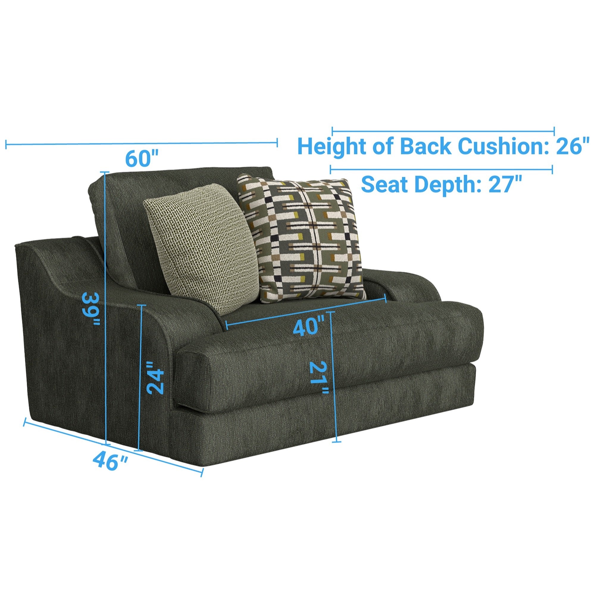 Ireland Chair and a Half - Adams Furniture