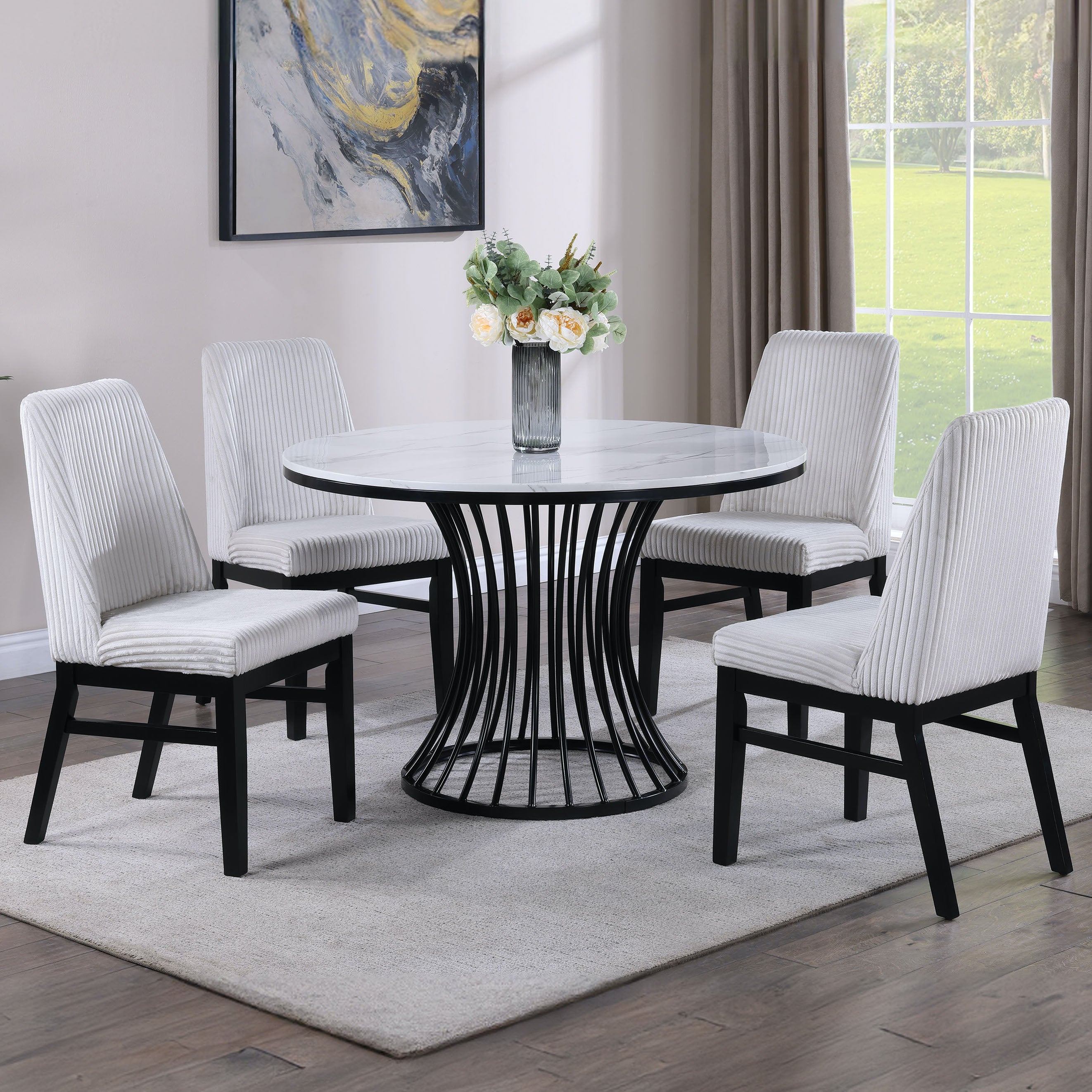 Evelyn 5 Piece Dining Set - Adams Furniture