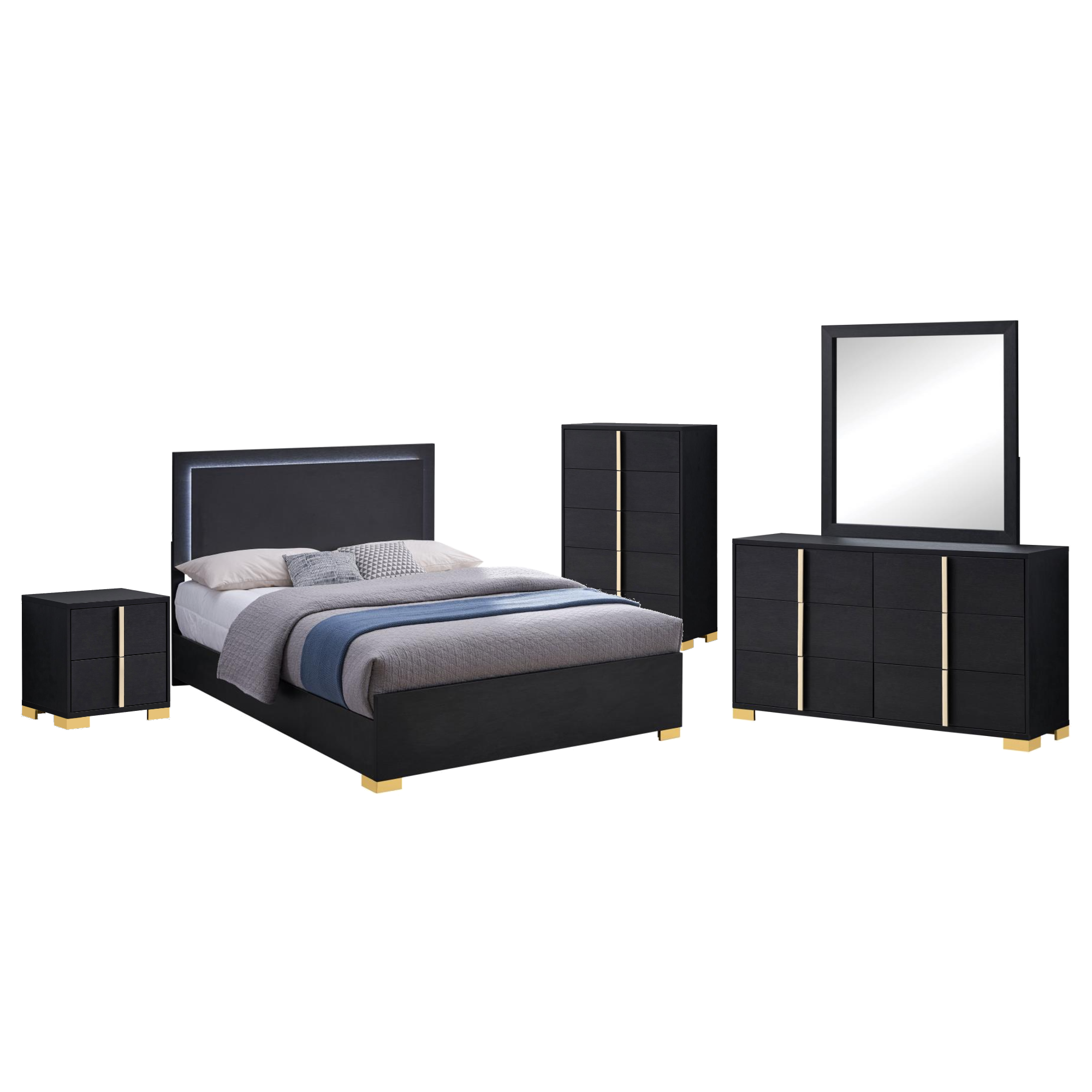 Harmony Full 5 Piece Bedroom Set - Adams Furniture
