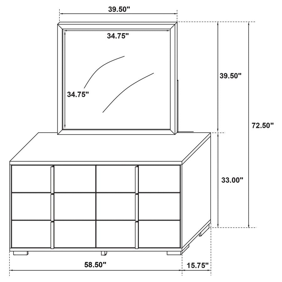 Harmony King 5 Piece Bedroom Set - Adams Furniture