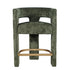 Forest Green Upholstered Stool
