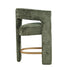 Forest Green Upholstered Stool