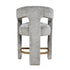 Grey Upholstered Stool