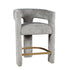 Grey Upholstered Stool