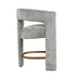 Grey Upholstered Stool