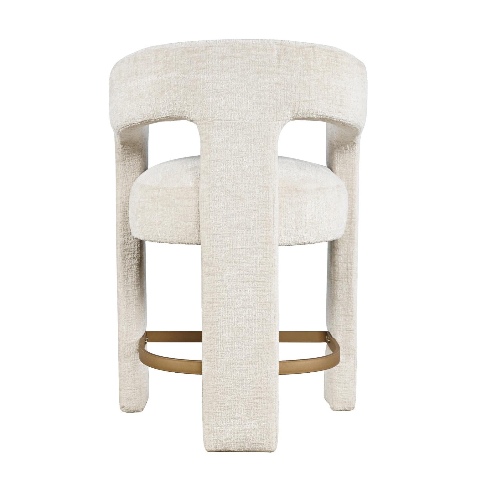 Natural Upholstered Stool