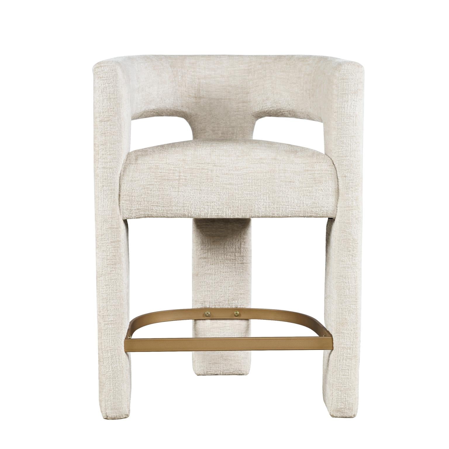 Natural Upholstered Stool