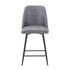 Grey Faux Leather Upholstered Stool (Set of 2)