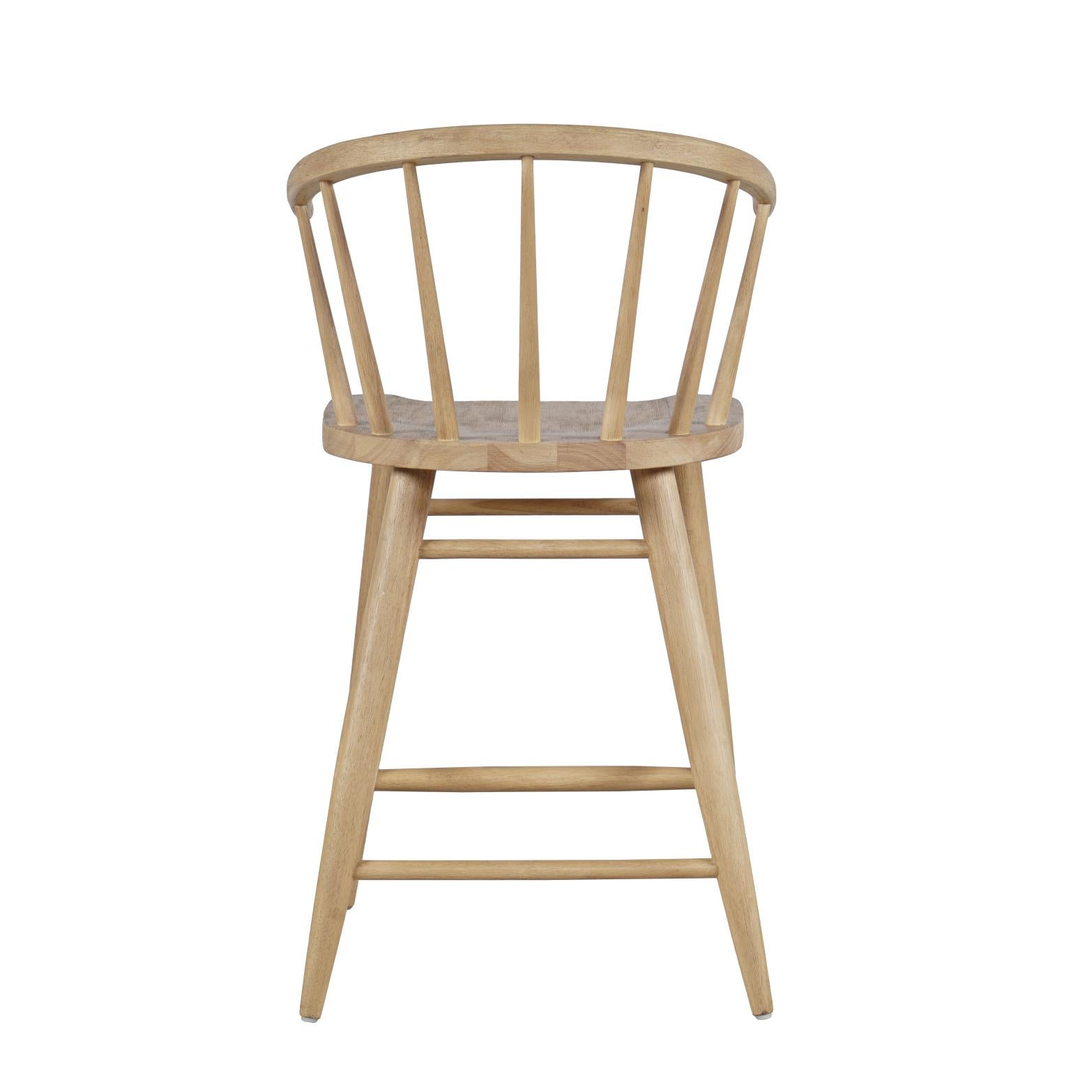 Natural Finish Spindle Bar Stool