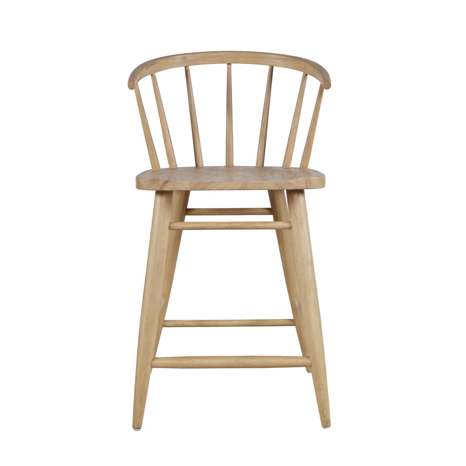 Natural Finish Spindle Bar Stool
