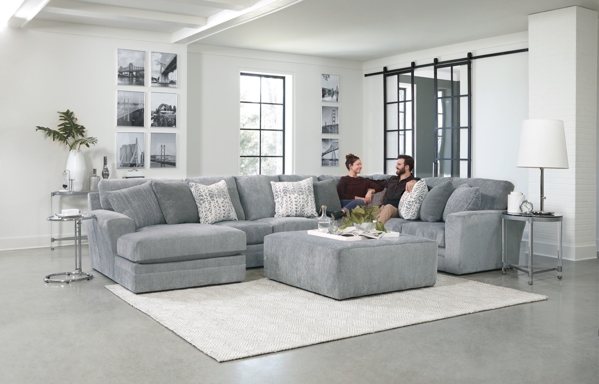 Glacier 4 Piece Sectional with Comfort Coil Seating