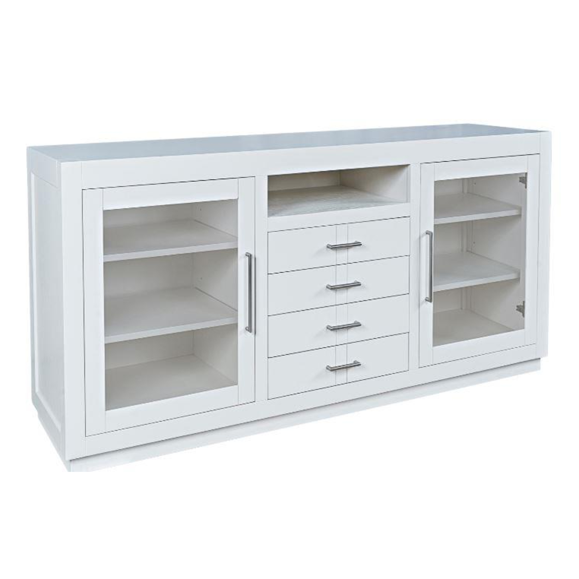 60" White TV Console - Adams Furniture