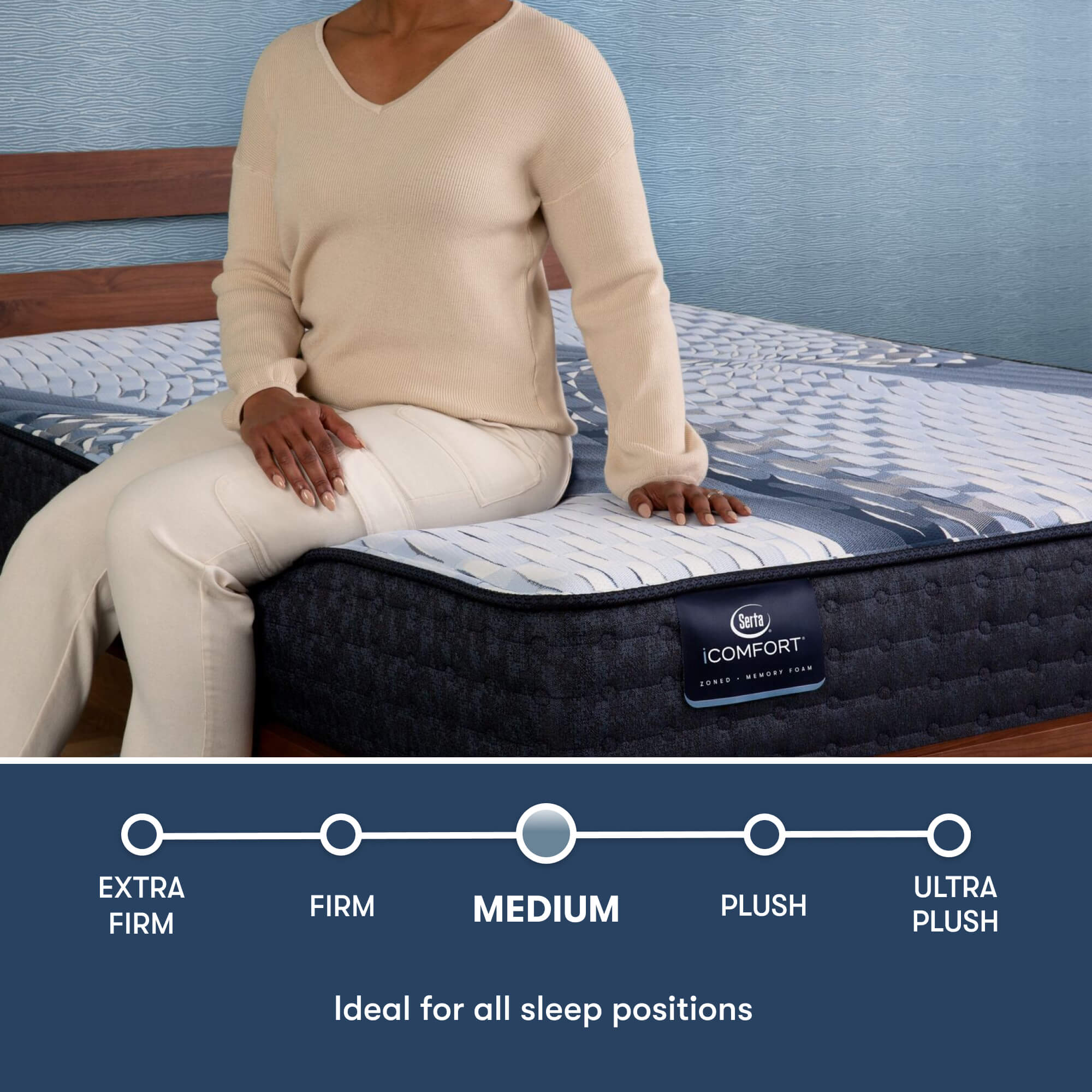 Serta iComfort Aveda Medium Firm King Mattress - Adams Furniture