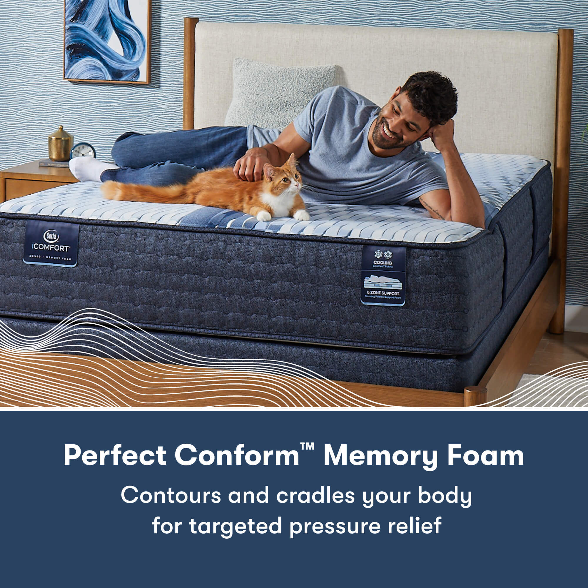 Serta iComfort Aveda Medium Firm King Mattress - Adams Furniture