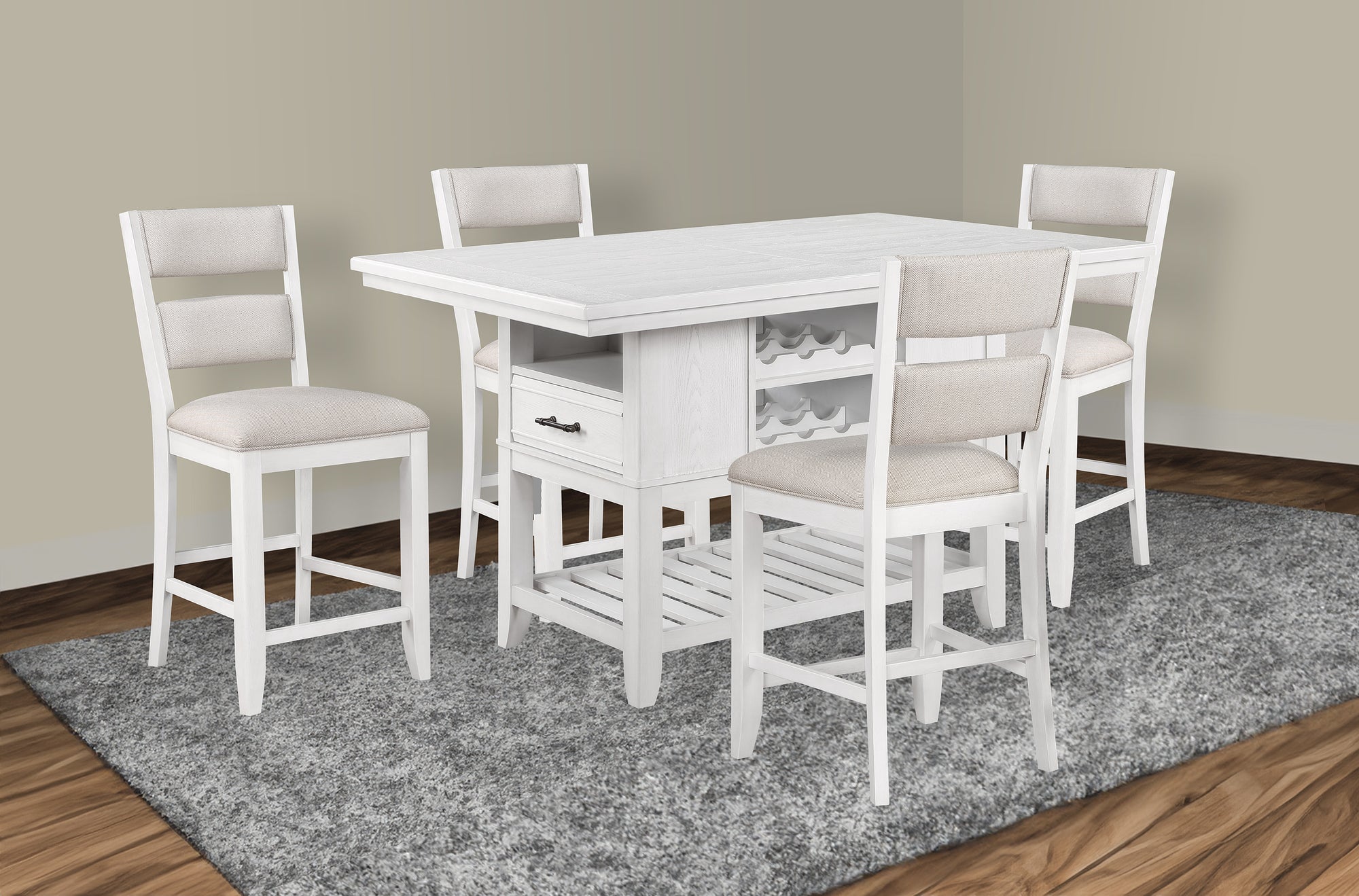 Avery 5 Piece Counter Height Dining Set - Adams Furniture